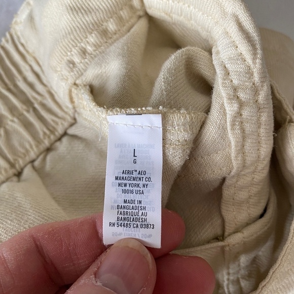 Aerie Women's NWT‎ Cream/Beige Linen Blend Mini Skirt Size Large - Picture 8 of 14